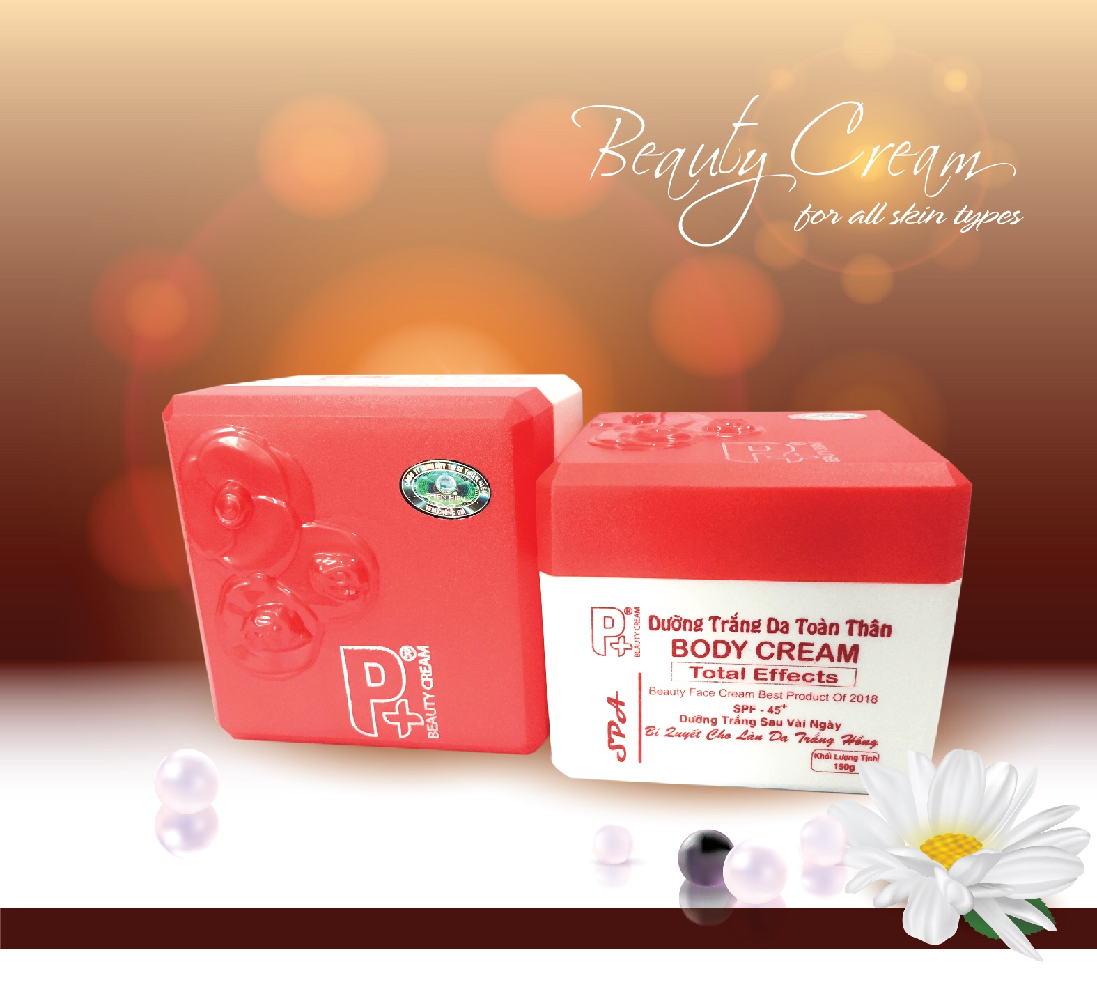 DƯỠNG P+ TRẦN SPA 150g TRẮNG ĐỎ