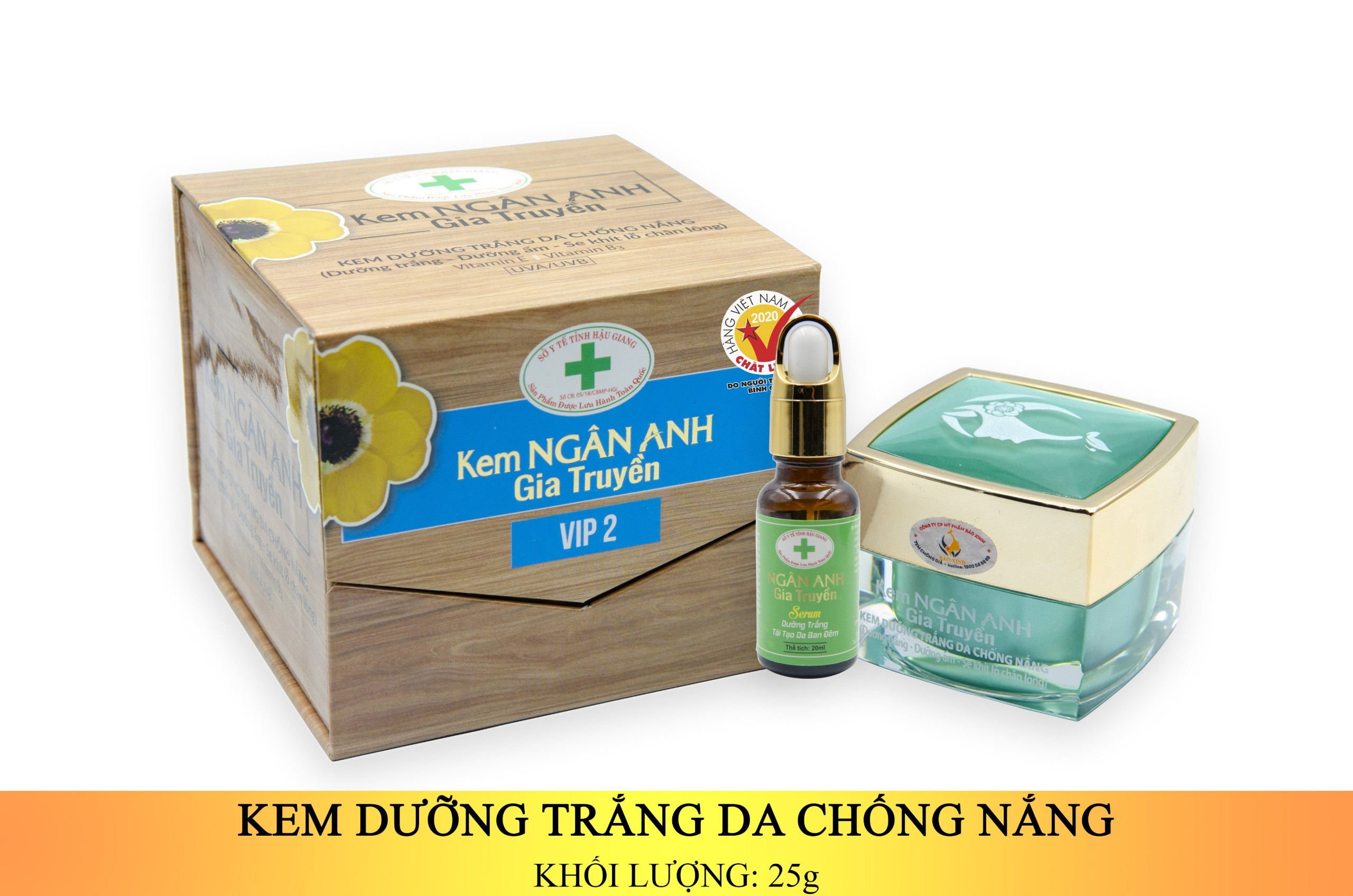 KEM NGÂN ANH TRẮNG DA CHỐNG NẮNG 25G