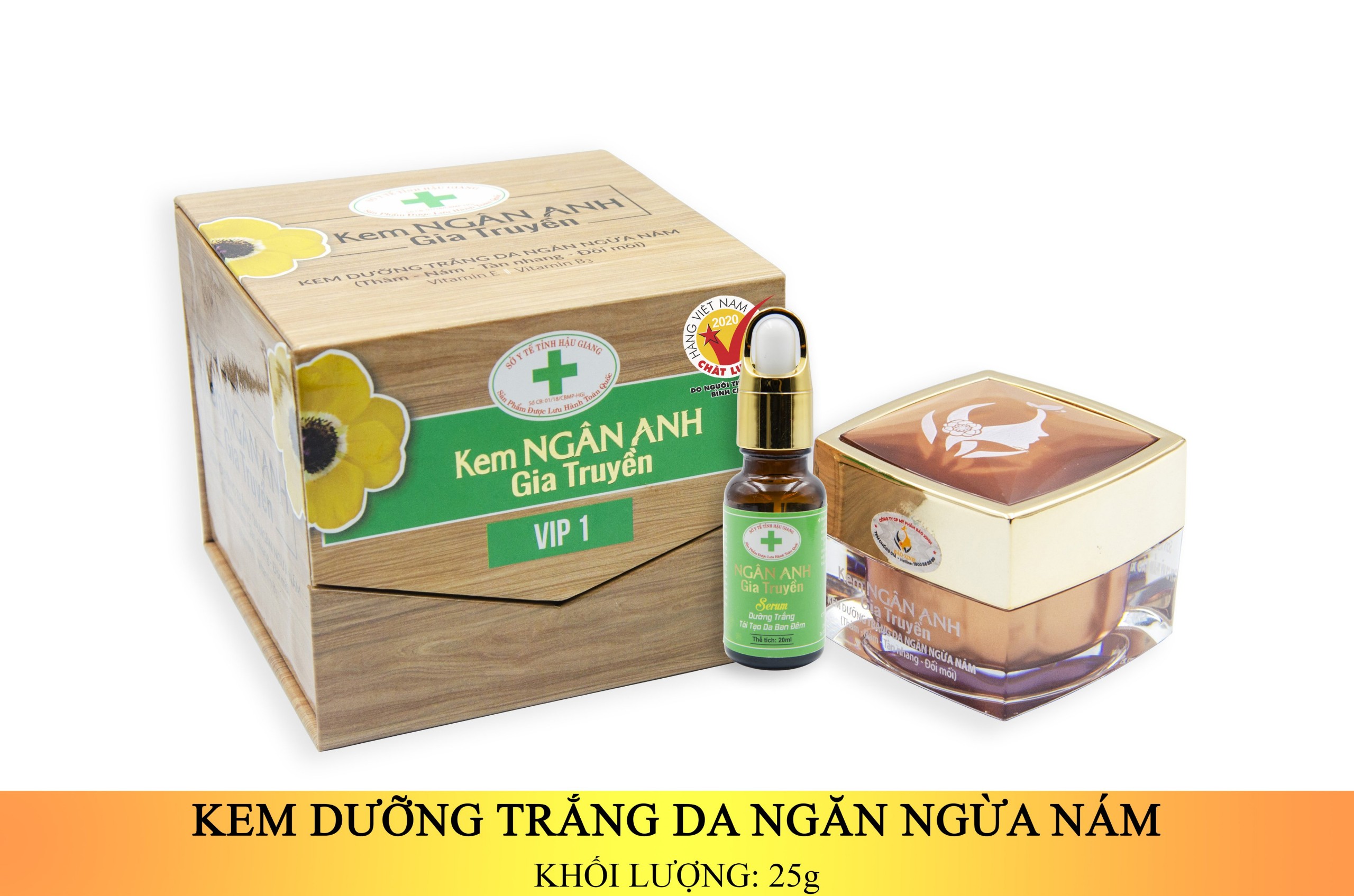 KEM NGÂN ANH TRẮNG DA NGỪA NÁM 25G