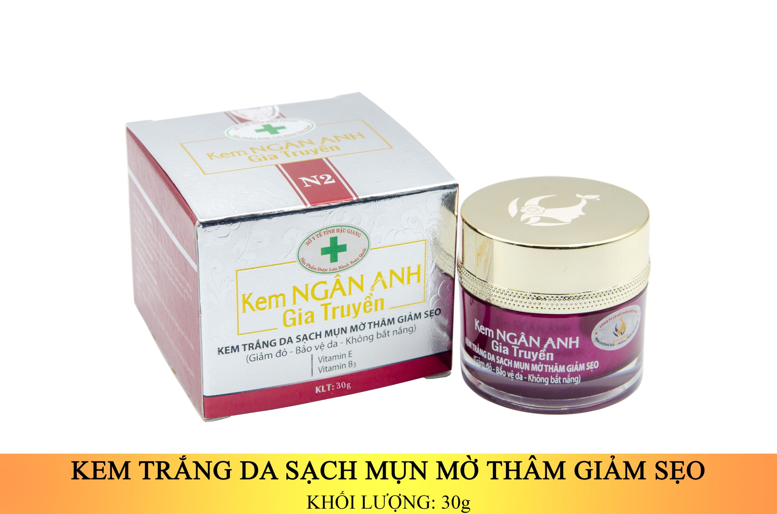 KEM NGÂN ANH SẠCH MỤN MỜ THÂM GIẢM SẸO 30G