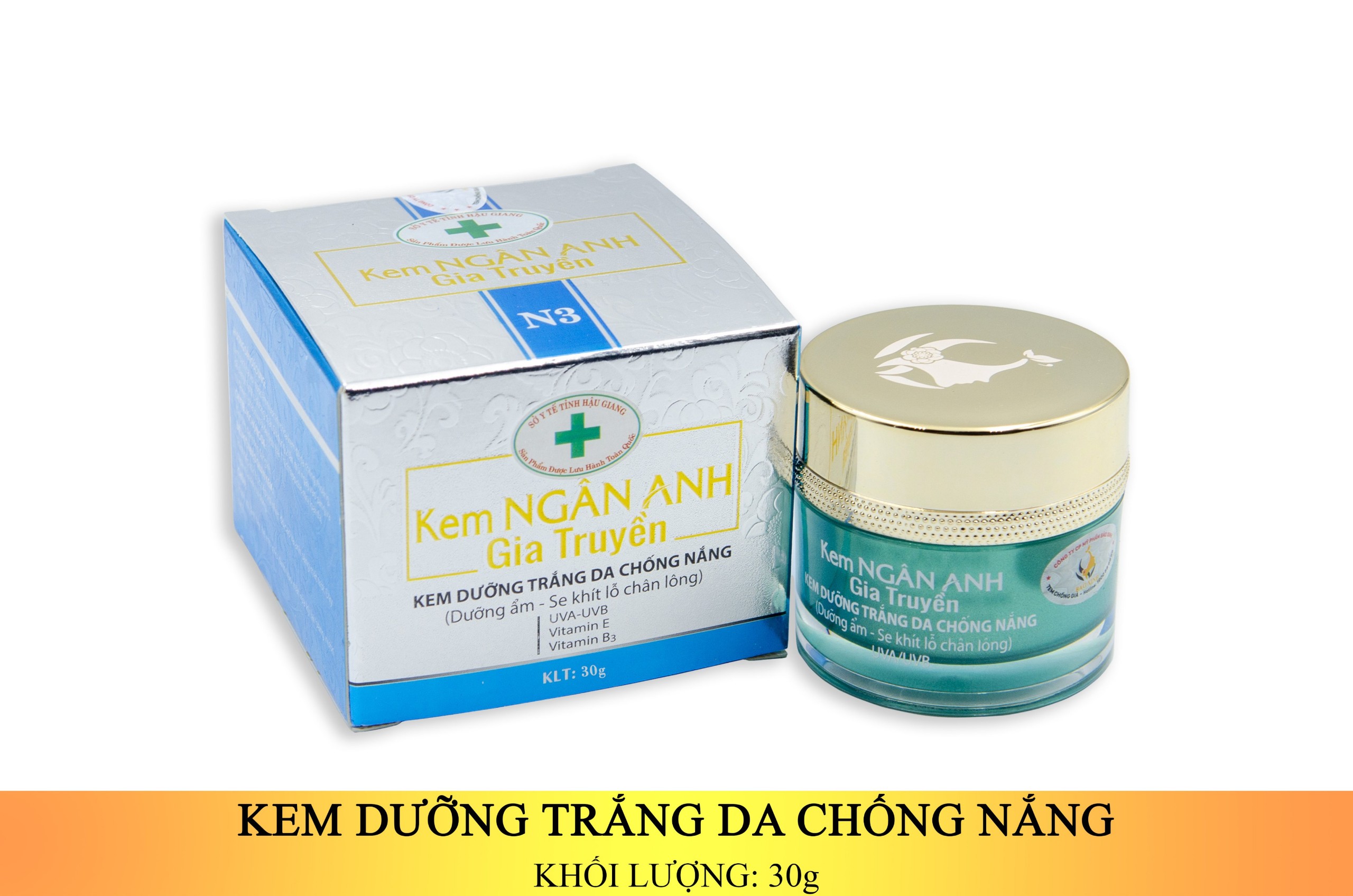 KEM NGÂN ANH TRẮNG DA CHỐNG NẮNG 30G