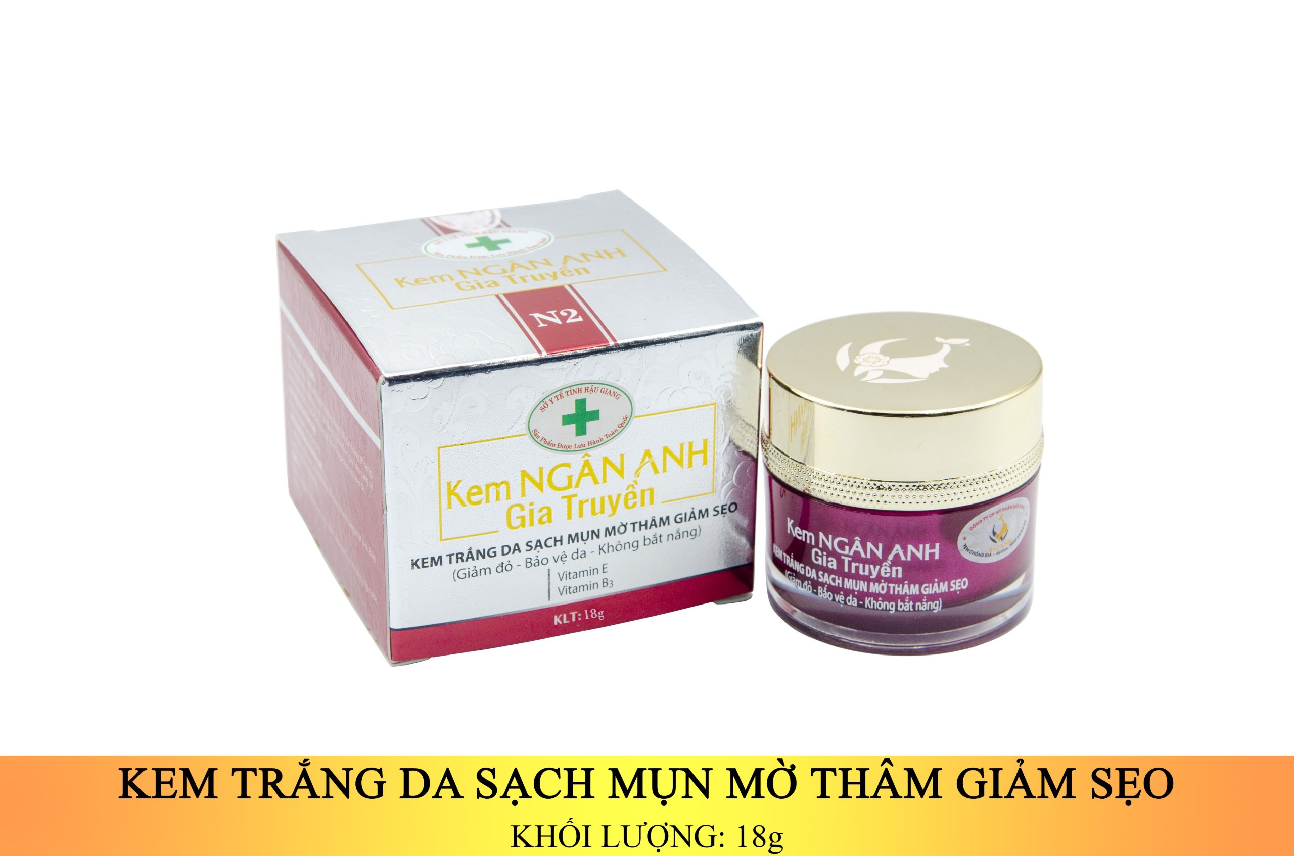 KEM NGÂN ANH SẠCH MỤN MỜ THÂM GIẢM SẸO 18G