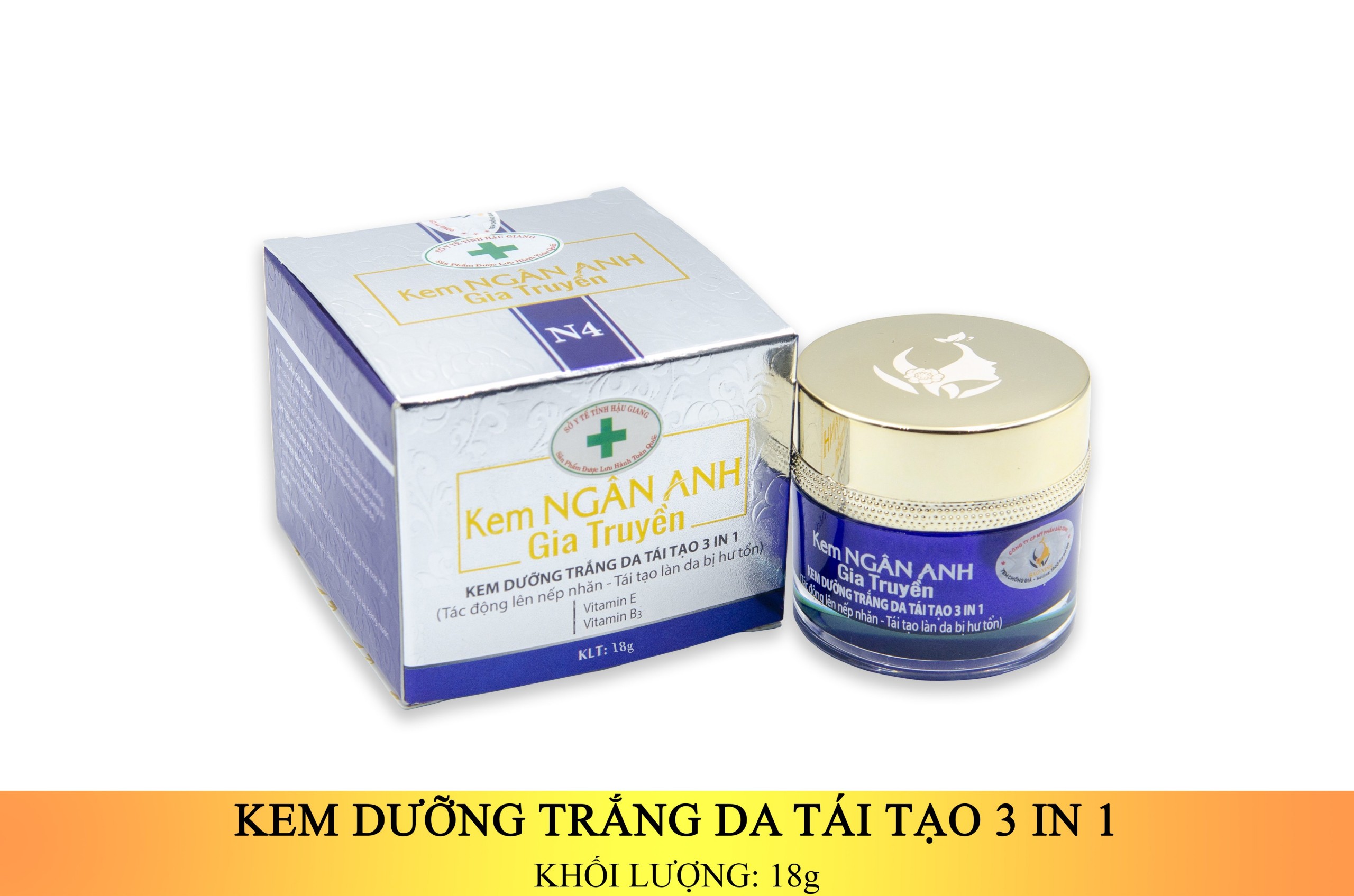 KEM NGÂN ANH TRẮNG DA TÁI TẠO 3 IN 1 18G