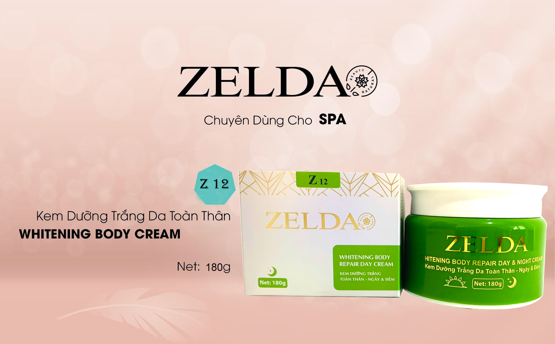 KEM DƯỠNG TRẮNG DA NGÀY ĐÊM ZELDA 180g