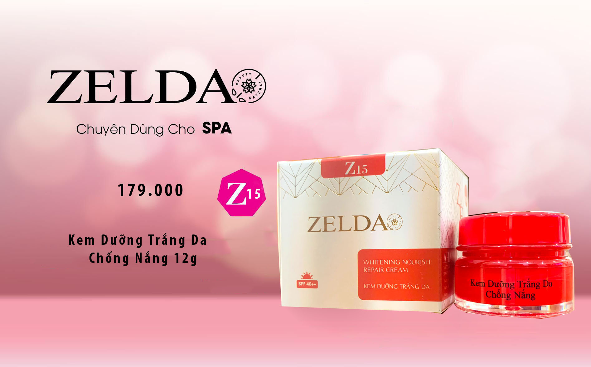 KEM ZELDA DƯỠNG TRẮNG DA CHỐNG NẮNG 12G