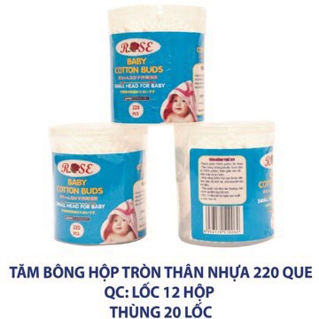 TĂM BÔNG TRẺ EM THÂN NHỰA 220 QUE