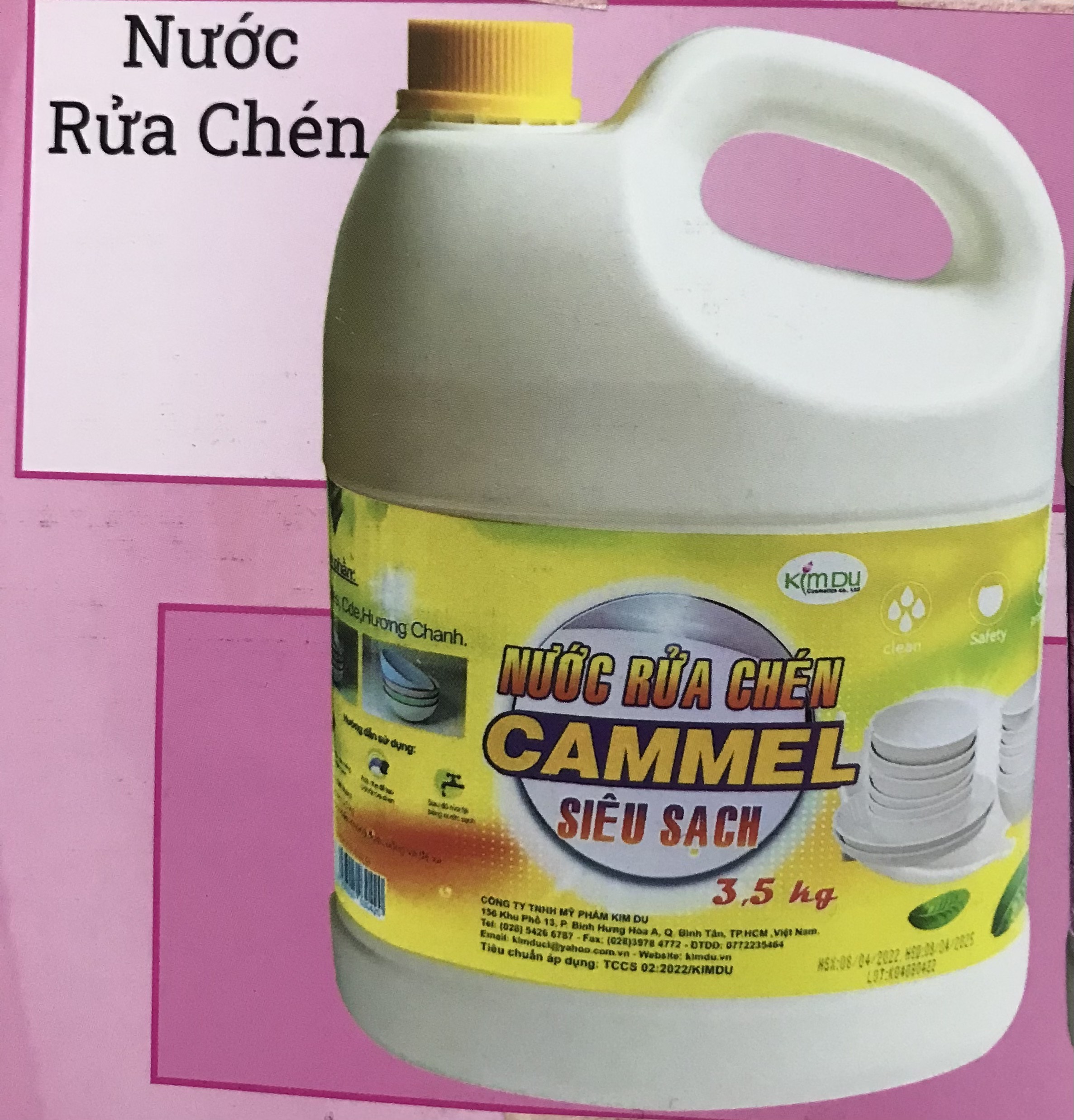 NƯỚC RỬA CHÉN CAMMEL SIÊU SẠCH 3.5KG