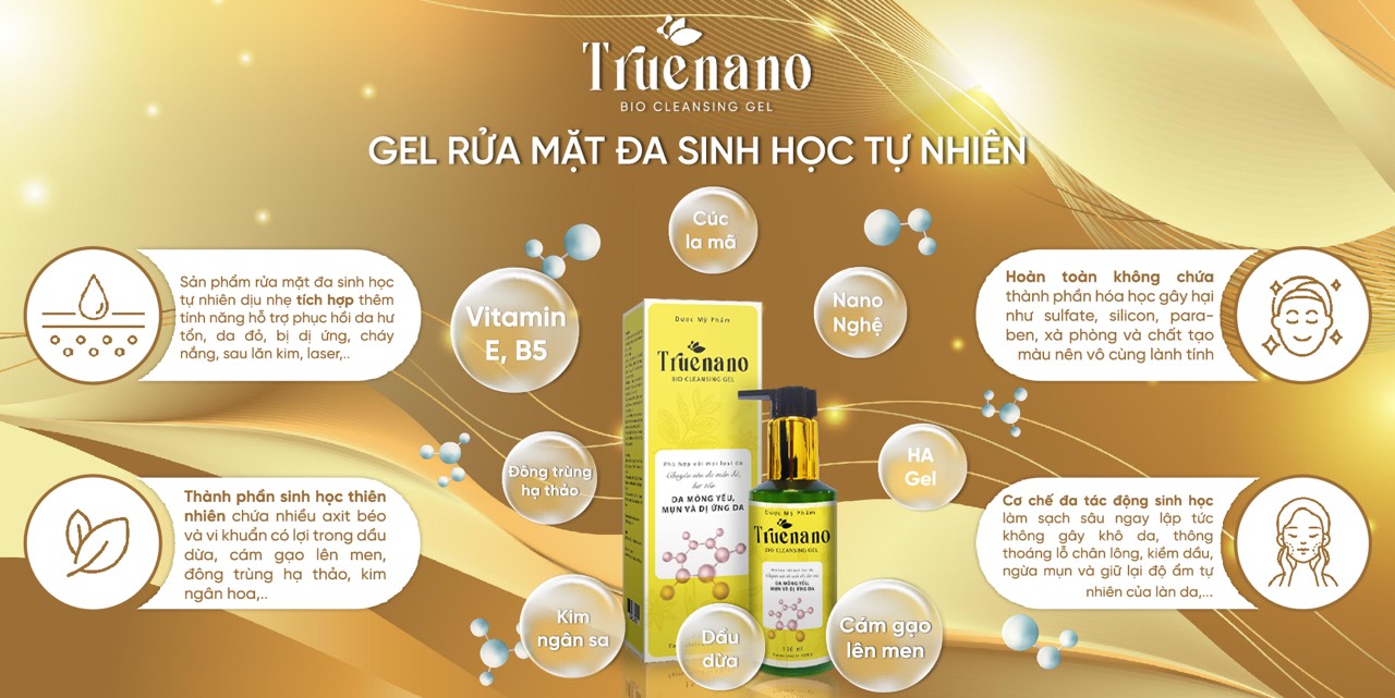 RỬA MẶT ĐA SINH HỌC TRUENANO BIO CLEANSING GEL (150ML)