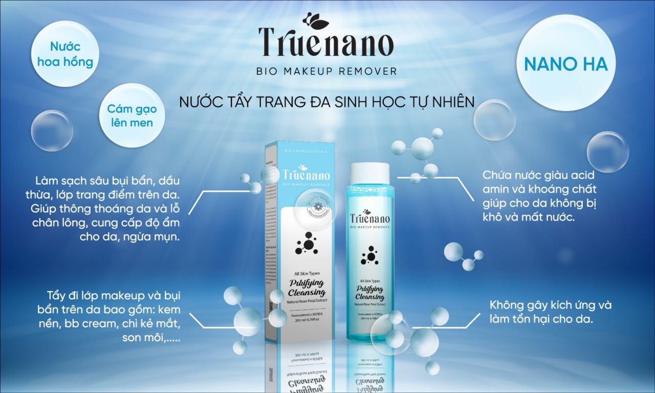 TẨY TRANG SINH HỌC TRUENANO BIO MAKEUP REMOVER (200ML)