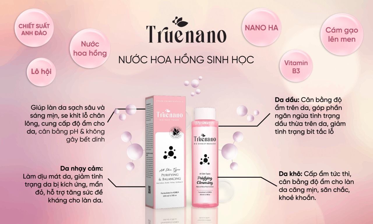 NƯỚC HOA HỒNG SINH HỌC TRUENANO BIO ROSETONER (200ML)