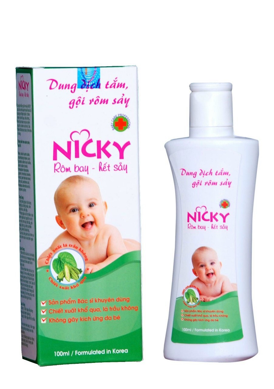 TẮM GỘI RÔM SẢY EM BÉ NICKY (100ML)